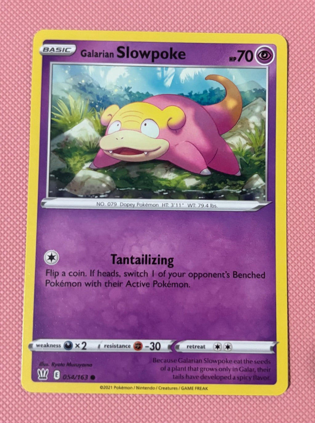 Galarian Slowpoke – 054/163
Battle Styles – Common
Condition: Near Mint