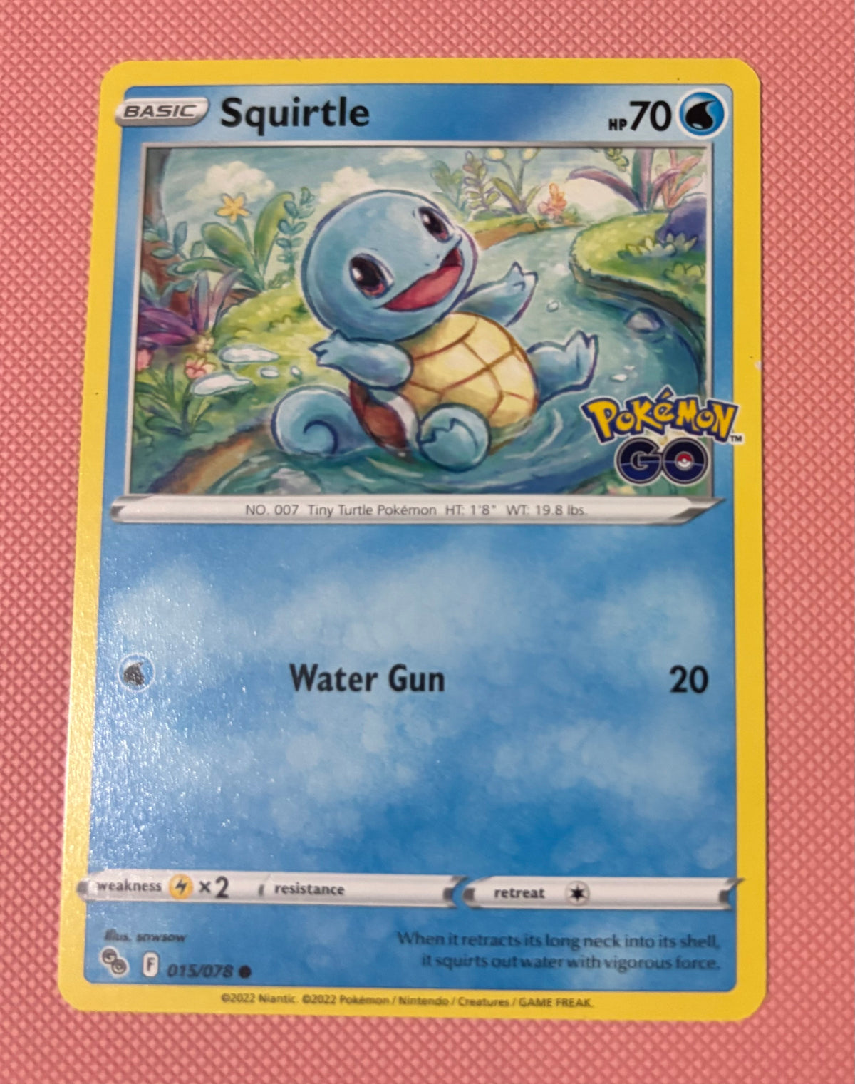 Squirtle – 015/078
Pokémon GO – Regular Common
Condition: Near Mint