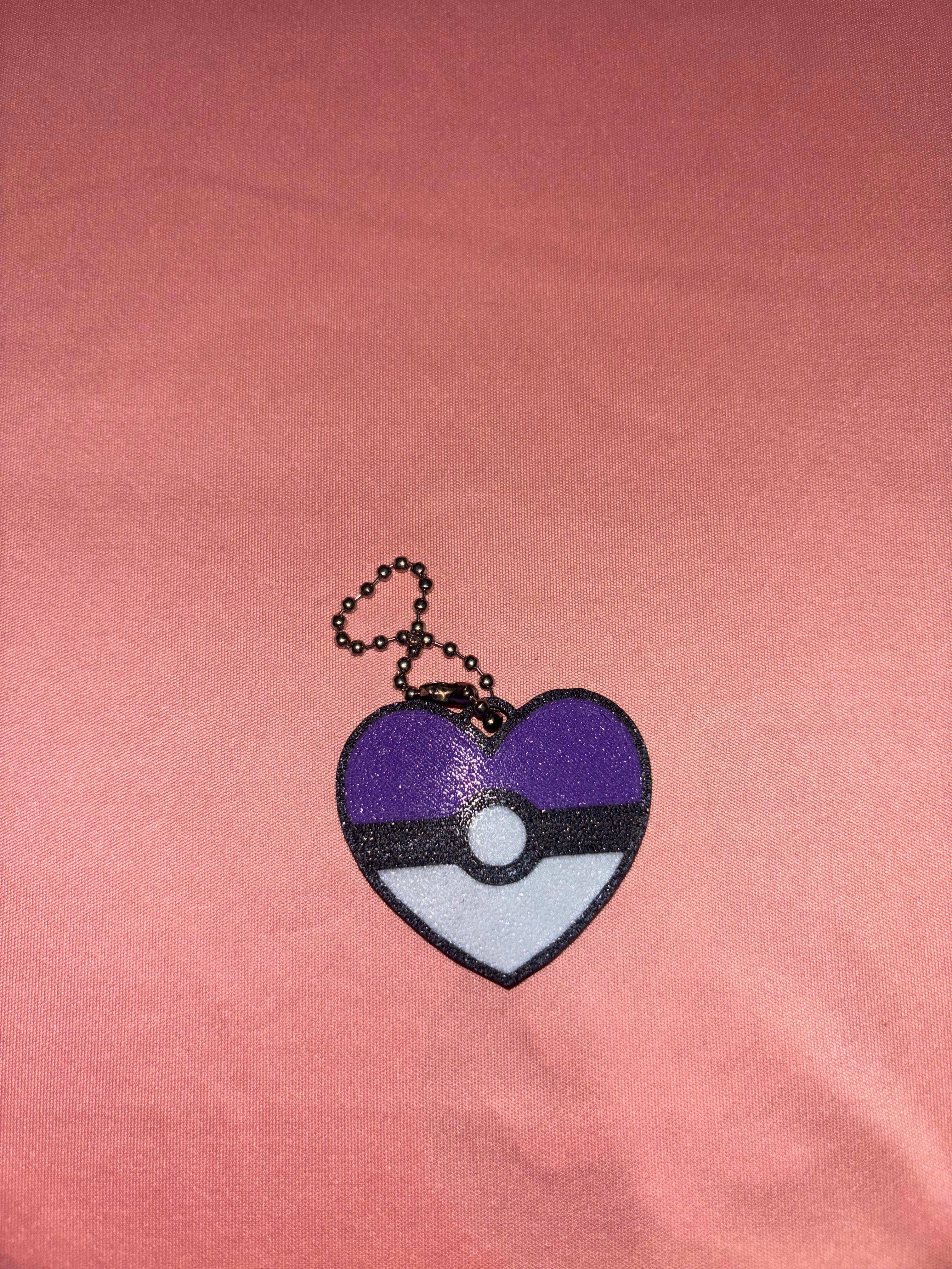 Pokeball (purple) keychain