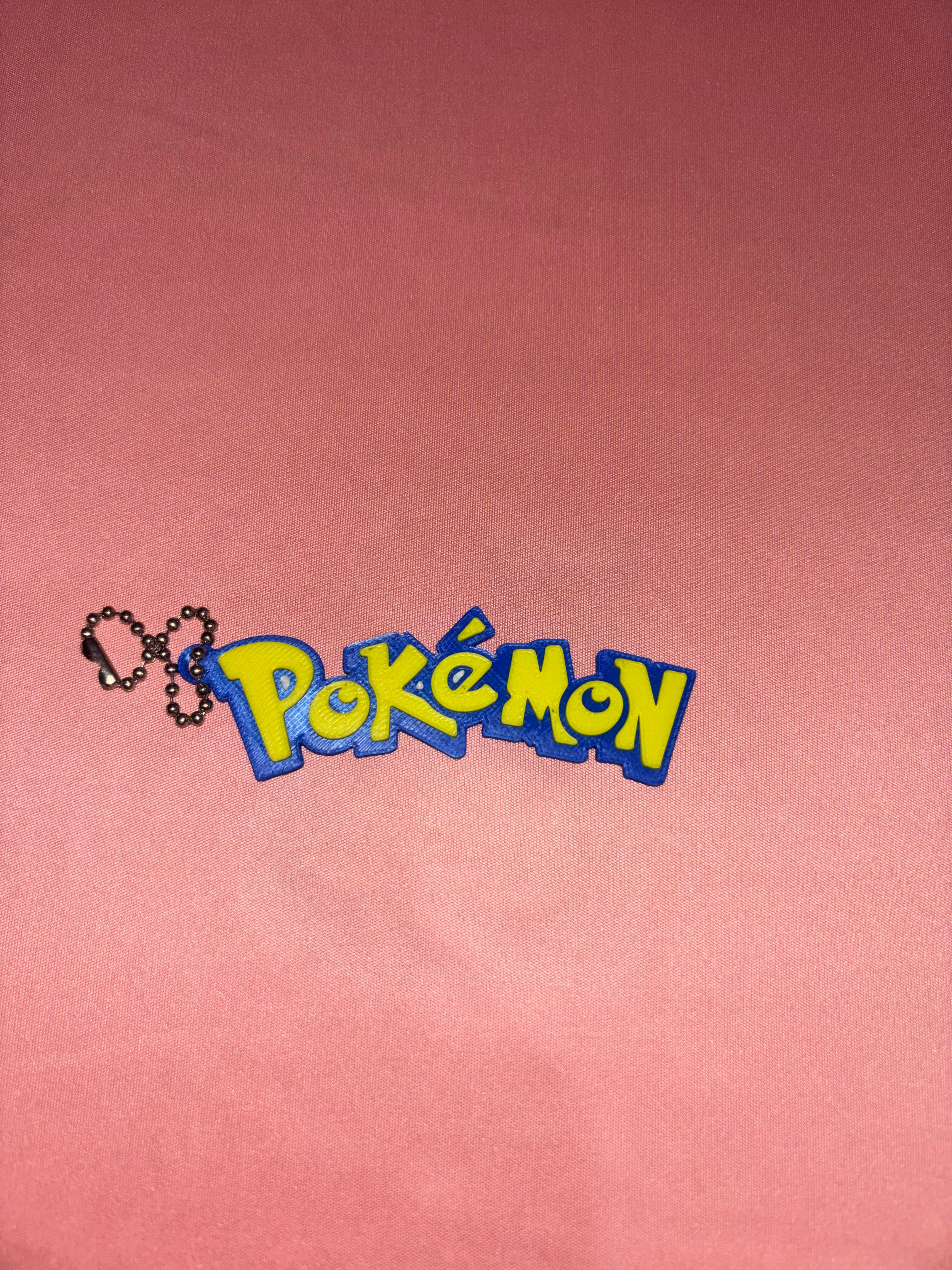Pokemon logo keychain